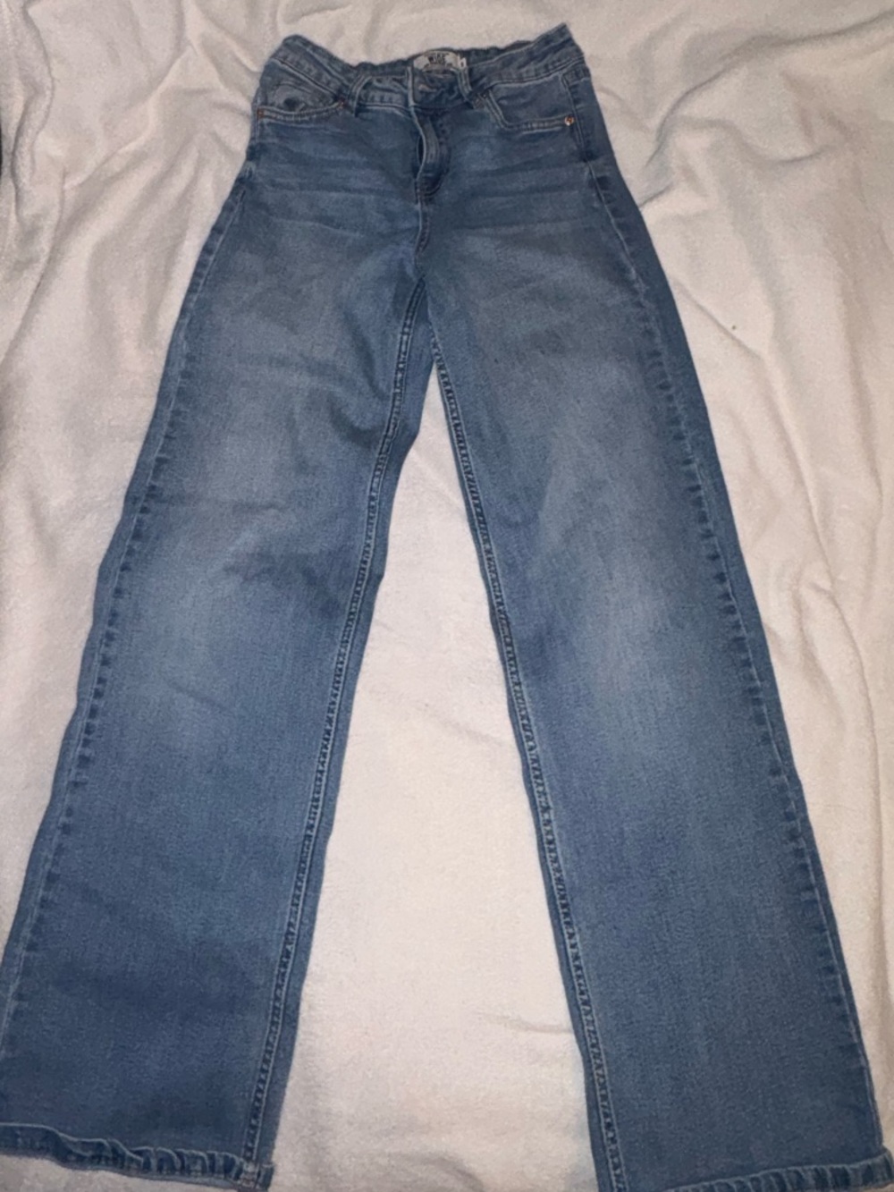 refuge Light Blue Wide Mid-Rise Jeans